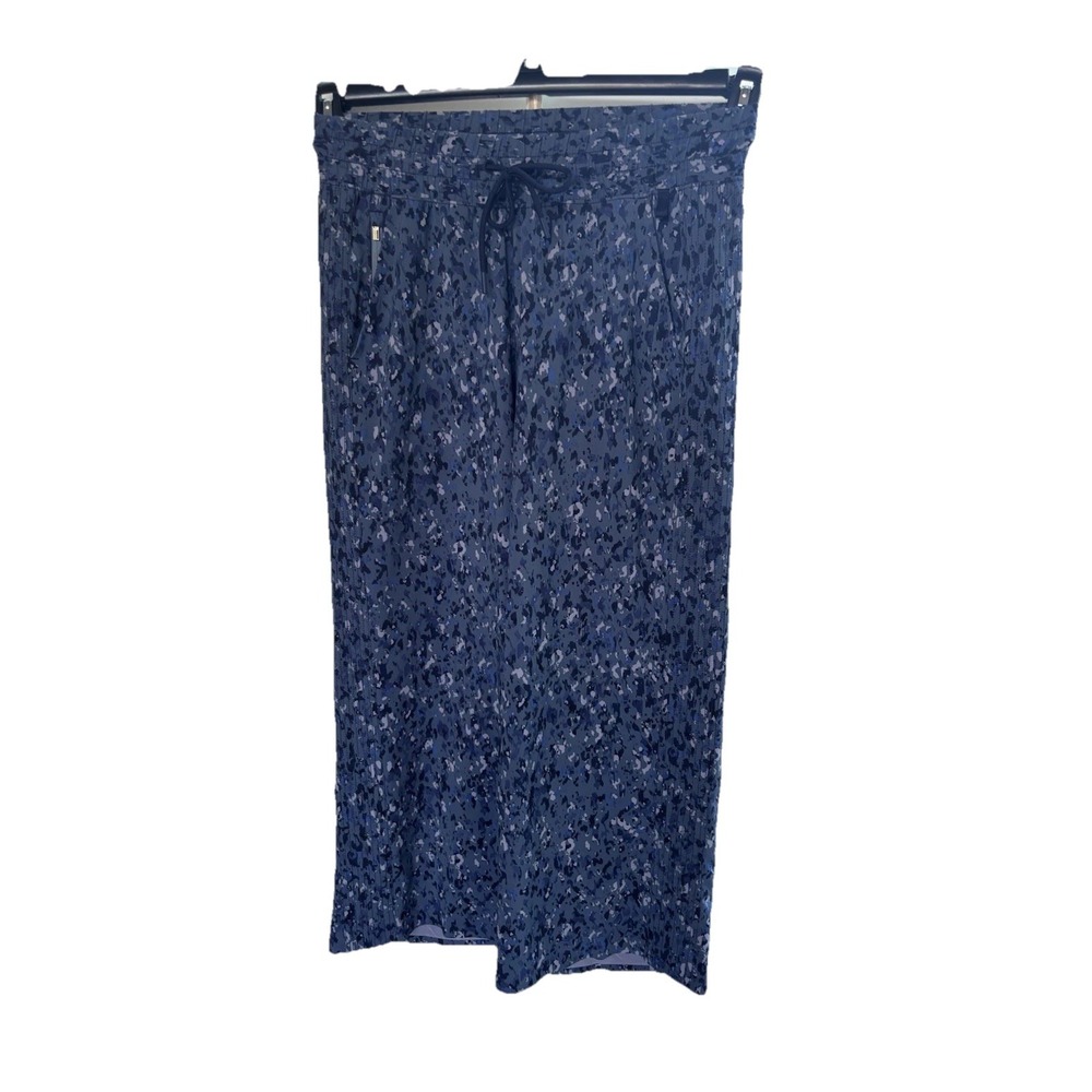 Athleta Pants Women's 6 Wide Leg Blue Lightweight Athletic Drawstring Wide Botto
